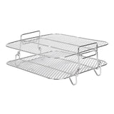 Air Fryer Rack For Cosori 5.5L Air Fryer, 2 Tier Air Fryer Grill/Shelf/Dehydrator Rack Square ,Air Fryer Replacement Parts