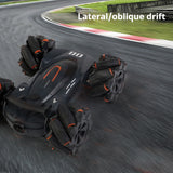 Straight drift spray stunt racing high-speed double-sided music light remote control children's electric toy car