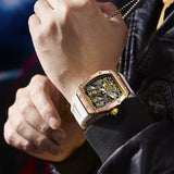 New Luxury Watches Men ONOLA Brand Fashion Hollow Full Automatic Mechanical Men Watch Waterproof Clock