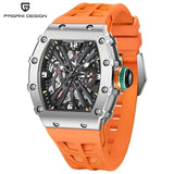 2023 PAGANI DESIGN New Men Quartz Wristwatch Hollow Out Square Stainless Steel Waterproof Clock Luxury Sapphire Watch for Men