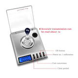 20g/0.001g Digital LCD Jewelry Scale Weight Analysis Detector Portable Electronic Scale for Pill Diamond Powder Tea