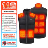 21 Areas Self Heating Vest Men's Heating Jacket Thermal Women's USB Heated Vest Warm Sport Vest Heating Fishing Hiking Skiing