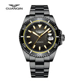 GUANQIN Men's Watches Brand Luxury NH35 Automatic Watch For Men Mechanical Wristwatches Stainless Steel Waterproof reloj hombre