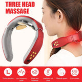 Electromagnetic pulse pain relief deep tissue cervical spine massage remote control neck massager