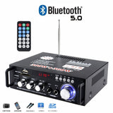 Mini small amplifier speaker power amplification card USB flash drive radio DC 12V 220V Bluetooth power amplifier