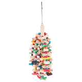 Chewing - Parrot Blocks Knots Tearing Bird Cage Bite Toy For African Grey aws atoos