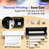 Versatile Portable A4 Thermal Transfer Printer - Wireless & USB Connectivity, Supports Multiple Paper Sizes