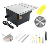 1600W Compact Tablesaw Portable 5000RPM Table Saw 40T Blade Dust Bag Adjustable Cut Depth and Angle 45° Bevel Cutting