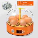 6/9/12 Eggs Fully Automatic Turning Incubator - Digital Temp Control for Farm Animals. Ideal Hatchery Brooder.
