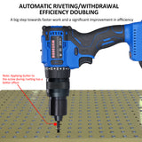 2-in-1 Electric Nut Kit 20V Cordless with Memory Mode Brushless Motor Bd Rivet hine Tool for Rivets
