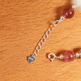 Natural Grey Moonstone Bracelet Strawberry Crystal