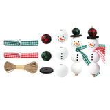 150Pcs 16Mm 20Mm Christmas Print Wood Beads For Decor DIY Craft Supplies Easy Install