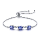 Ladies Adjustable 925 Sterling Silver Bangle Bracelet
