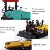 Alloy Diecast Paver hine Paving Asphalt Highway Construction Truck 1:40 Engineering Vehicle Model Decoration Kid Toys,Yellow