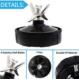 4X 7 Fins Extractor Blades Replacement Part For Nutri Ninja Blender,Extractor Blade For Auto IQ BL682 BL480 BL640 NN102