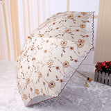 Woman Travel Folding UV Resistance Princess Lace Parasol Sun Umbrella For Women Girls Gift
