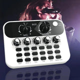 Live Sound Card V8 English Mini Audio Interface Podcast Mixer Suitable For PC Computer Phone Broadcast Recording Effects New