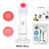 3 In 1 Electric Cleansing Brush Sonic Rotating Cleansing Brush Galvanic Facial Spa System Deeply Clean and Remove Blackheads