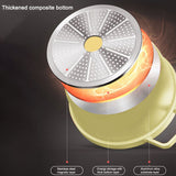 Enameled Dutch Oven with Lid Non-Stick Heavy Duty Stock Mini Cast Aluminum Pot Casserole Home Kitchen Utensils