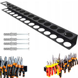 Wall Mount For 14 Screwdrivers Storage Organizer Screwdriver Rack Pliers Holder Tool