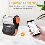 Portable 80mm Wireless Bluetooth Thermal Receipt Printer - Compatible with Android/iOS/Windows Systems