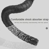 Road Bike Anti-Slip Shock Handle Bar with PU Anti-Vibration Wrap Bicycle Handlebar Durable Tape Accessories