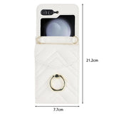 for Galaxy Shockproof with Card Slots Z Flip5 Lanyard Case Scratch-resistant Phone Protector