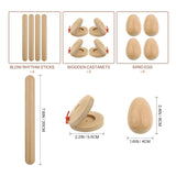 12 Pcs Wood Hand Shakers Musical Percussion Instruments For Kids,Egg Shakers,Musical Rhythm Sticks,Castanets