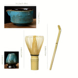 4pcs Bamboo Tea, Wipe Tea Set, Japanese Style Wipe Tea Brush, Baking, Stirring, Brush Tea, Stand Stand Stand