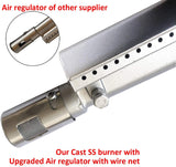 Cast Stainless Steel 304 BBQ Grill Burners Replacement Parts for Gas Grills From Bull Cal Flame Aussie Jenn AIR Steele BroilChef