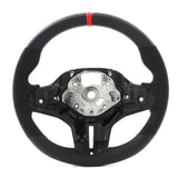 Nappa Suede Steering Wheel,Steering Wheel Suede MTri Flat Bottom Steering Wheel Suede Steering Wheel Ultimate Comfort