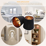 Black Lamp with Gold Lining Clip on Light Shades Candle Chandelier Lampshades, Set of 6