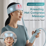 Electric Massager Pressure Heating Strap - Kneading Air Bag for Head and Skin Relaxation. Massage for Pain Relieving Headache.