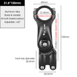 Adjustable Bicycle Variable 60 Degree Angle Aluminum Alloy Handlebar Riser Road Bike Front Fork Stem Adapter