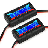 2 Piece 200A Power Analyzer Watt Meter With LCD Backlight Battery Consumption Performance Monitor Black For RC, Battery, Solar
