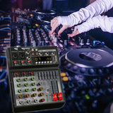 4 Channels Audio Mixer Karaoke Music AUX Real Time Recording USB Digital Processor Stable Transmission Adapter Hot Sale