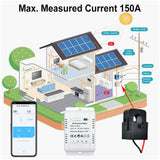 Tuya WiFi Intelligent Bidirectional Single-phase Energy Solar PV System Power Production Consumption Monitoring Meter