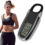3D Portable Digital LCD Display Accurate Step Tracker Electronic Pedometer for Women Men