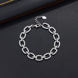 Sterling Silver Rainbow Diamond Gold Vintage Delicate Bracelet