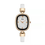 Fashion Belt Marbling Rhinestone Women's Quartz Watch Bracelet Set