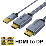 4K to DP Cable Adapter HDMI To Display Port Converter Audio Video TV wire for EDP driver board HDR Xbox PS5 PS4 Laptop