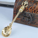 16 Pack Pattern Coffee Spoons, 4.5 Inch Demitasse Vintage Spoon For Espresso, Tea, Dessert, Condiments(Golden)