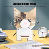 2PCS WOOD Puzzle Eyeglass Holder Sunglass Display Stand Home Office Desktop Animal Holiday Decoration Gift D