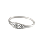 S990 Sterling Silver Frosted Ethnic Style Flower Rich Fish-shaped Female Live Buckle Bracelet