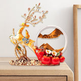 3D Deer Sculpture Moving Sand Art Picture - Decor For Office & Bookshelves
