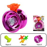 6 Colors Professional Yoyo Toy Aluminum Alloy Children Beginners Yo-Yos for Gift Yo-yo Finger Protector Accessories