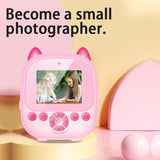 Portable Children Instant Print Kid 2.4 Inch Screen Digital Camera Photo Selfie HD Video Thermal Inkless Printing