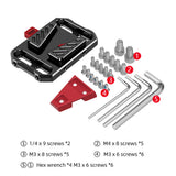 Mini Mount V Lock Battery Adapter Plate Aluminum Alloy with 1/4 3/8 Inch M4 Screw Hole