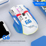 Tri-mode 2.4G USB Bluetooth Wireless Gamimg Mouse 12 keys RGB Game Wired Meche Mice for Windows IOS Home Office Laptop PC Gamer