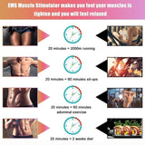 Electric Abdominal EMS Trainer Belt Rechargeable Body Massage Muscle Training Stimulator Gear Fiess Massager